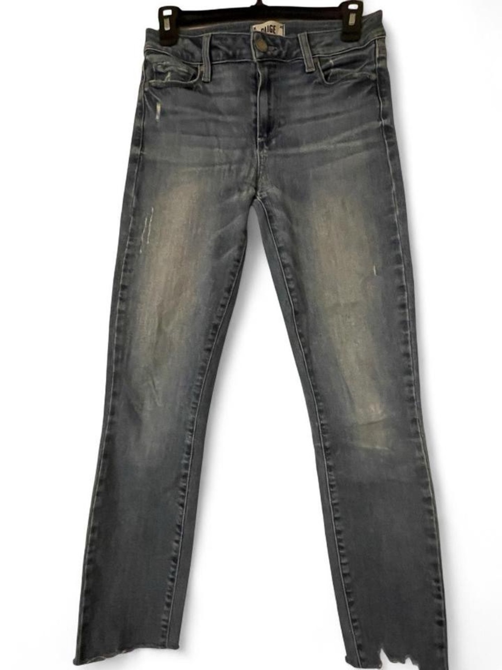PAIGE Verdugo Ankle Skinny Jeans Raw Hem Stretch 27